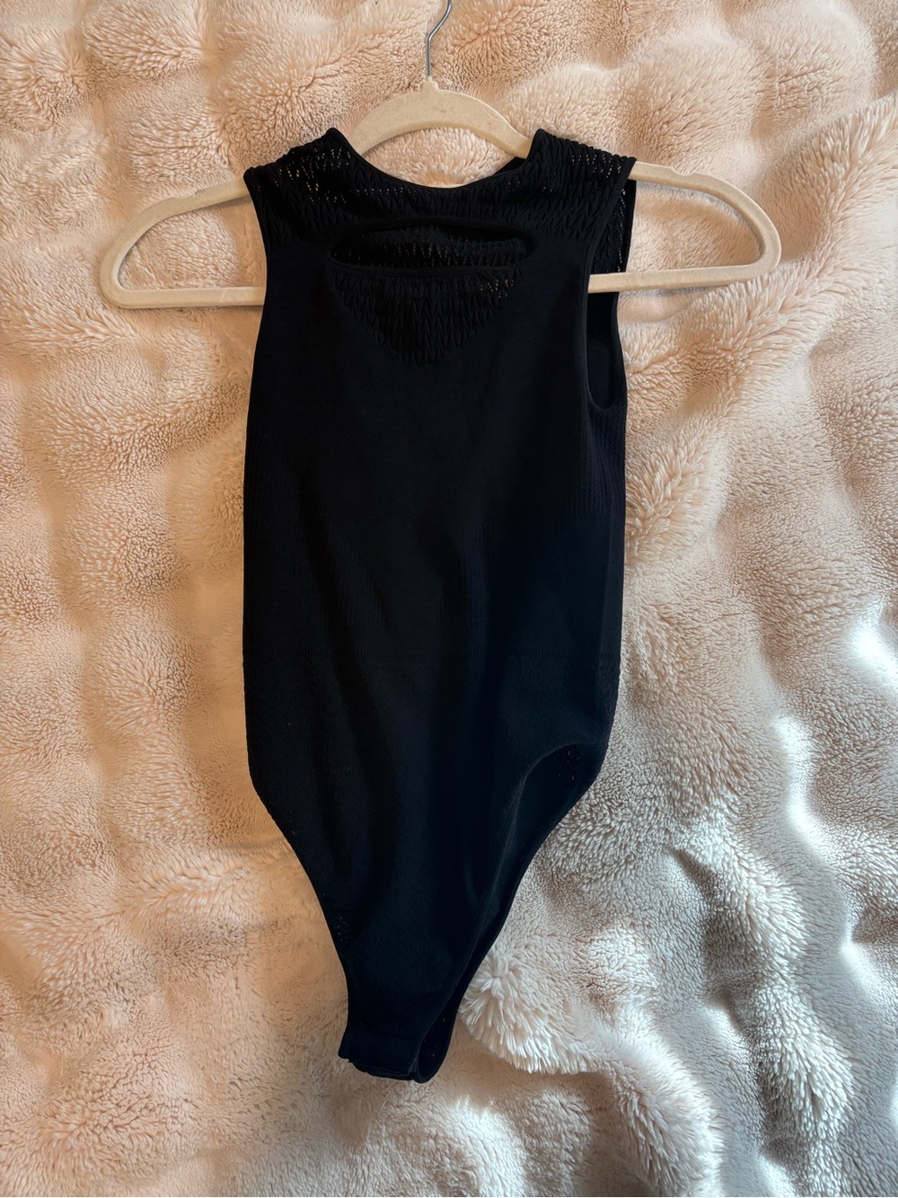 🩷 Zara Black Sleeveless Bodysuit with Crochet